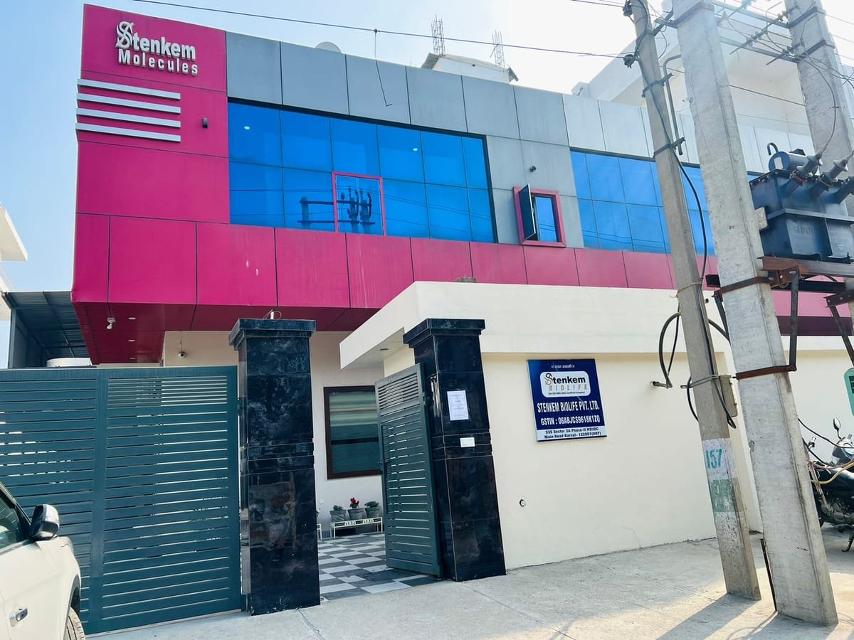 Facility exterior — Stenkem Biolife, Karnal, Haryana.